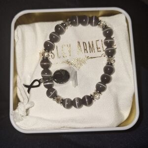 Gray Beaded Bracelet